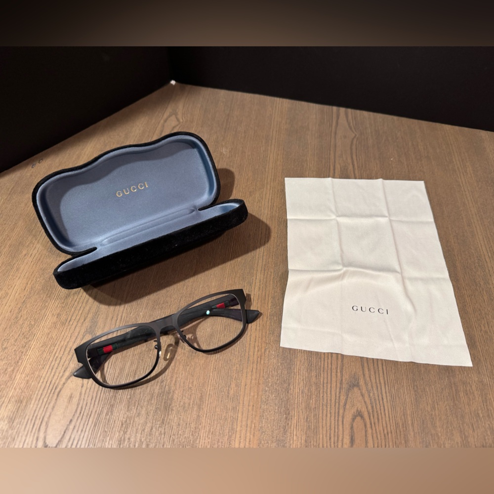Gucci Men Urban GG00130 Black Prescription Eyeglasses with Case and Cloth. - Picture 3 of 16